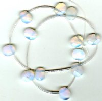 1 10x12mm Sea Opal Faceted Oval Drop